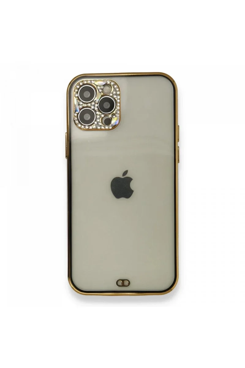 Apple iPhone 12 Pro Kılıf Liva Taşlı Silikon - Siyah Apple iPhone 12 Pro Kılıf Liva Taşlı Silikon - Siyah