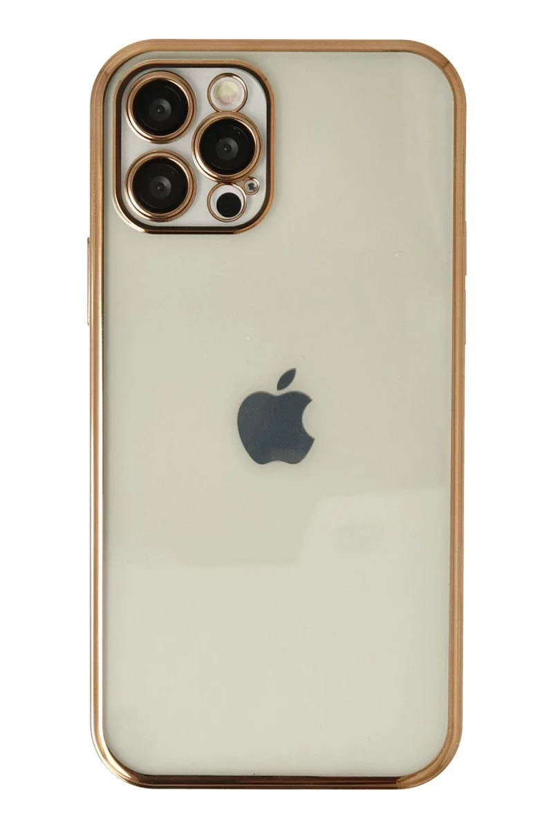 Apple iPhone 12 Pro Kılıf Razer Lensli Silikon - Gold