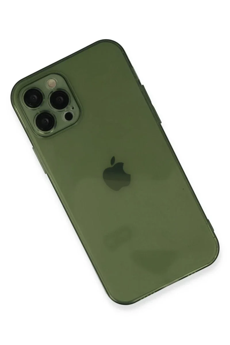 Apple iPhone 12 Pro Max Kılıf Fly Lens Silikon - Yeşil