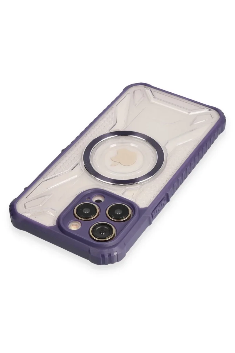 Apple iPhone 12 Pro Max Kılıf Prag Magneticsafe Kapak - Derin Mor