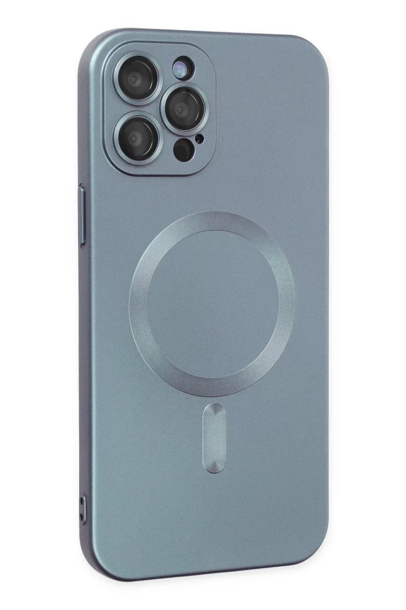 Apple iPhone 12 Pro Max Kılıf Moshi Lens Magneticsafe Silikon - Sierra Blue Apple iPhone 12 Pro Max Kılıf Moshi Lens Magneticsafe Silikon - Sierra Blue