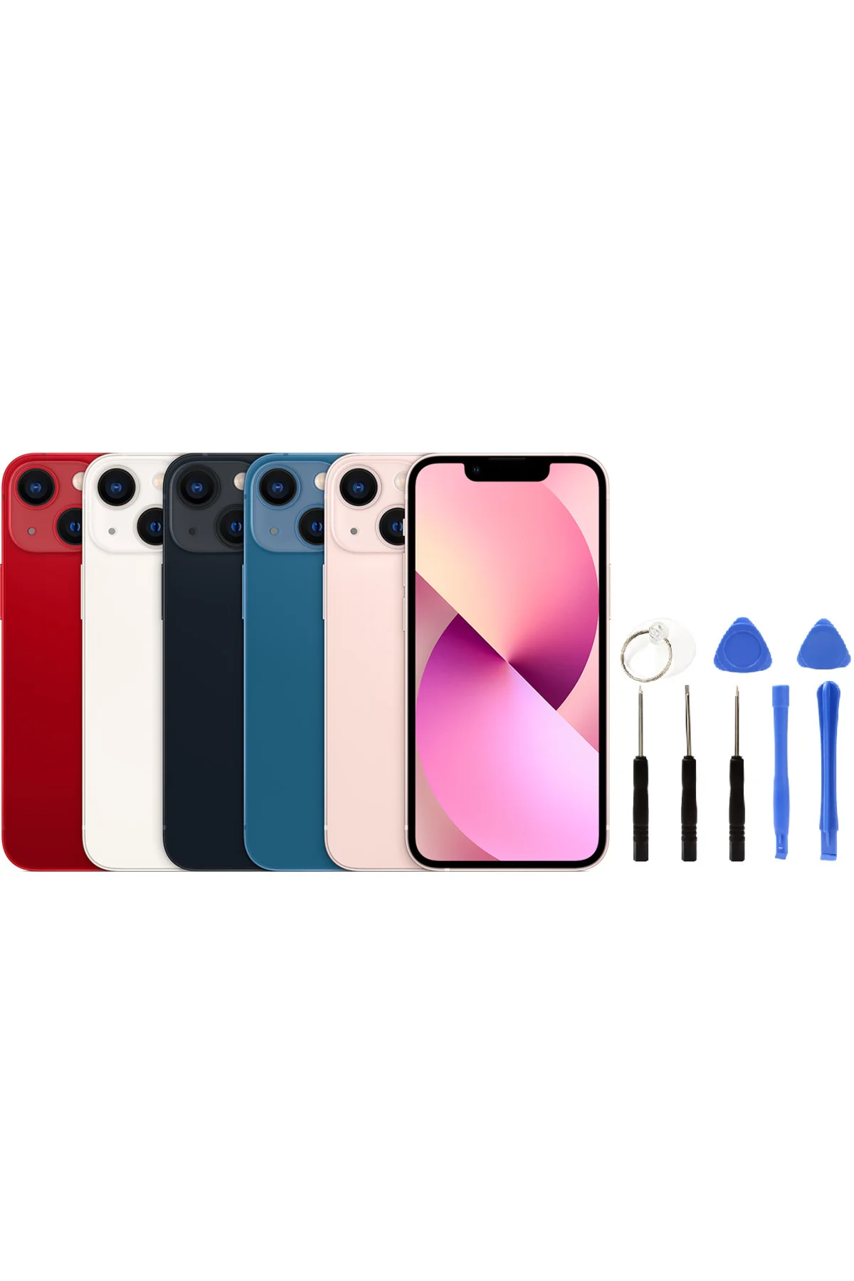 Apple İphone 13 Arka Kapak +B7000 Ypıştırıcı+Tamir Seti Yeşil