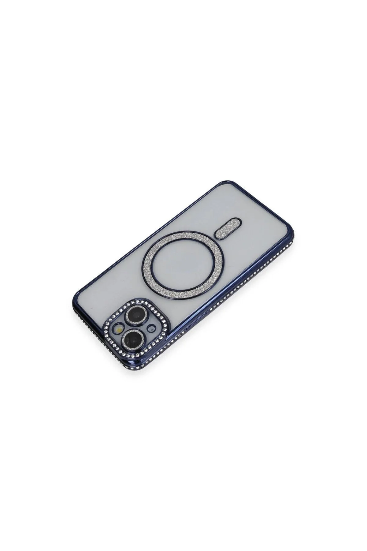 Apple İphone 13 Kılıf Joke Simli Magneticsafe Kılıf - Lacivert Apple İphone 13 Kılıf Joke Simli Magneticsafe Kılıf - Lacivert