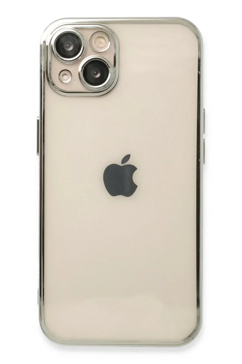Apple iPhone 13 Kılıf Razer Lensli Silikon - Gümüş Apple iPhone 13 Kılıf Razer Lensli Silikon - Gümüş