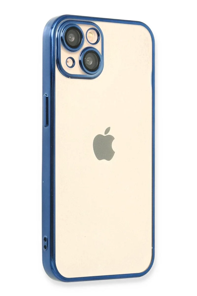Apple iPhone 13 Kılıf Razer Lensli Silikon - Açık Mavi