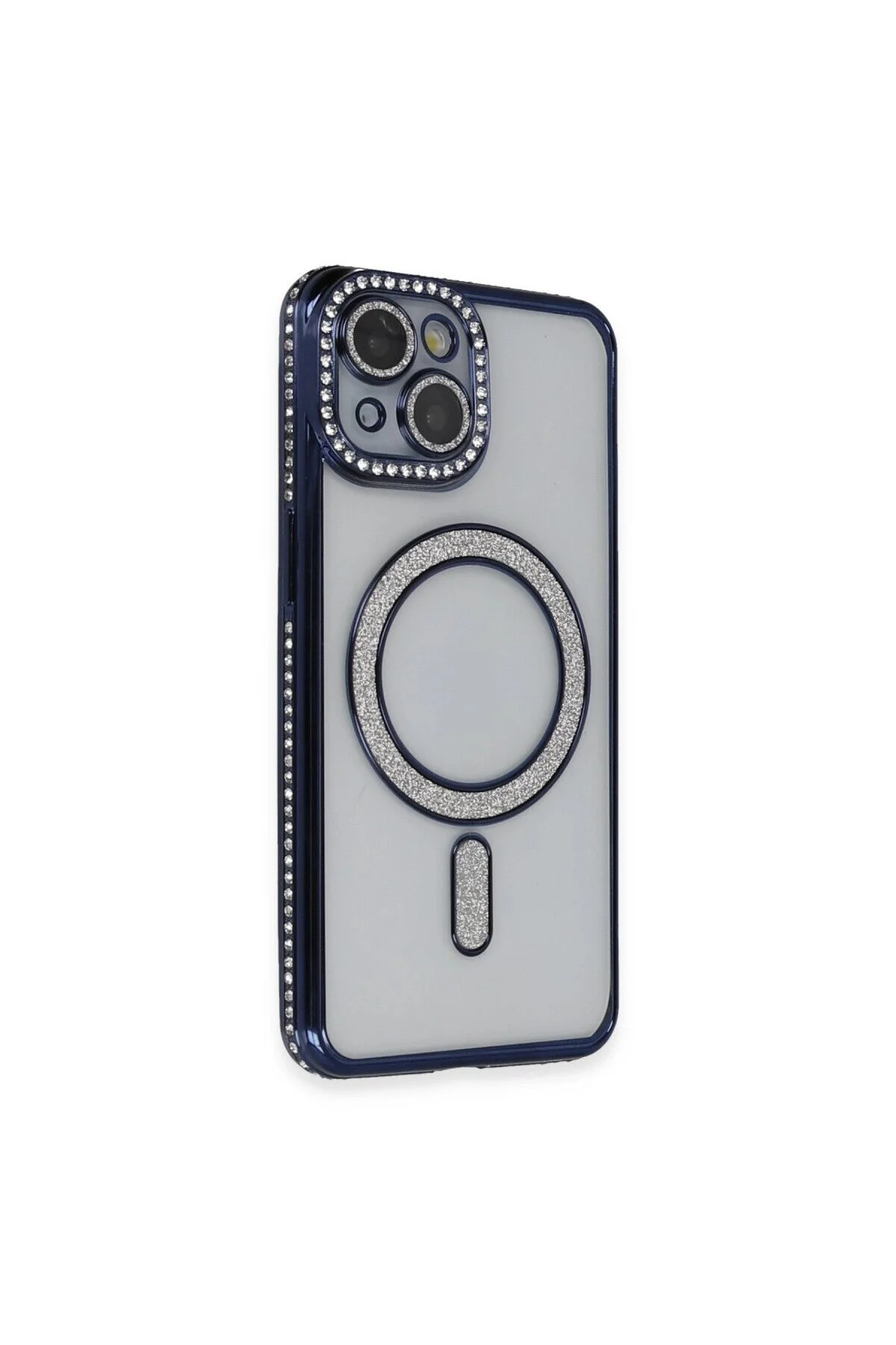 Apple İphone 13 Kılıf Joke Simli Magneticsafe Kılıf - Lacivert Apple İphone 13 Kılıf Joke Simli Magneticsafe Kılıf - Lacivert