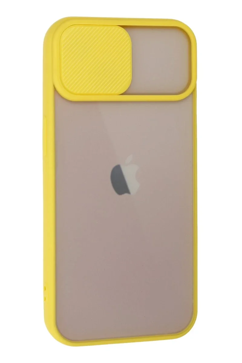 Apple iPhone 13 Kılıf Palm Buzlu Kamera Sürgülü Silikon - Sarı Fiyatı, Yorumları ve Özellikleri