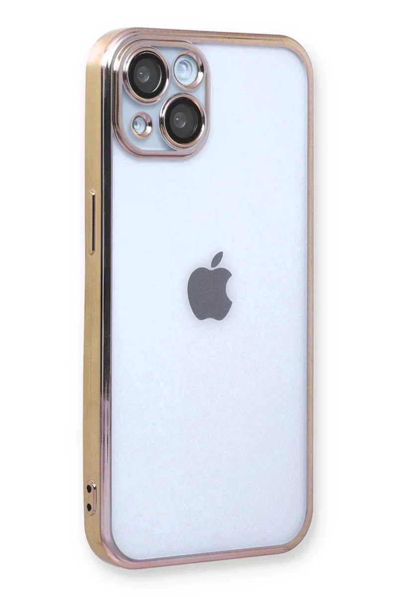Apple iPhone 13 Kılıf Razer Lensli Silikon - Gold