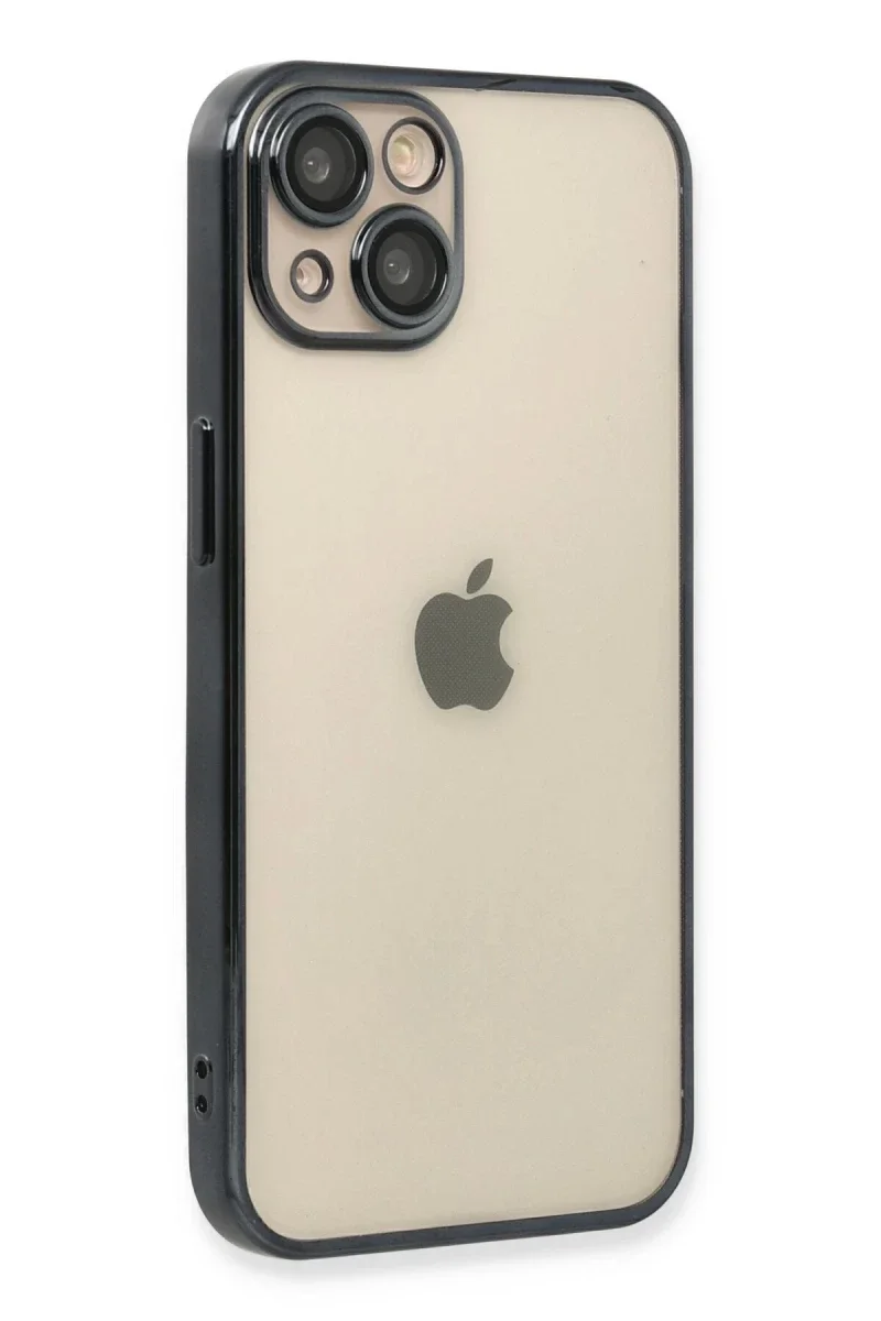 Apple iPhone 13 Kılıf Razer Lensli Silikon - Siyah