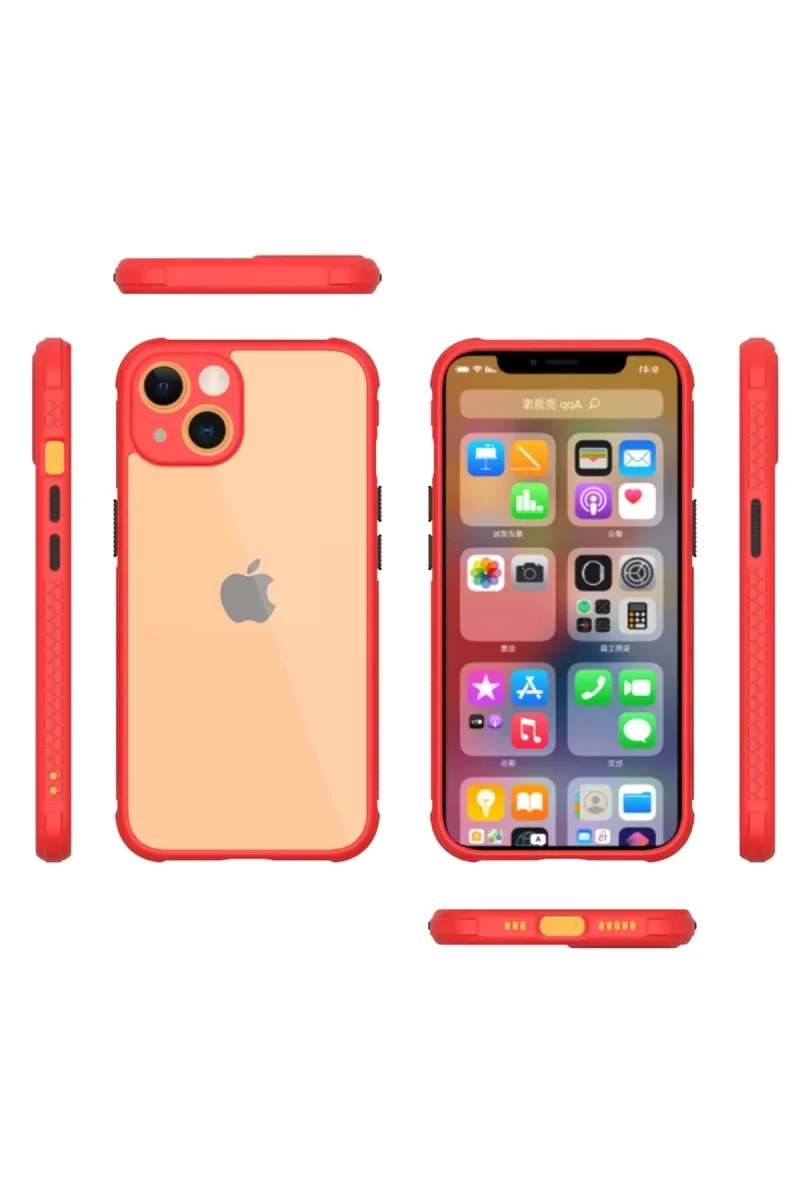 Apple iPhone 13 Mini Kılıf Miami Şeffaf Silikon - Kırmızı Fiyatı, Yorumları ve Özellikleri