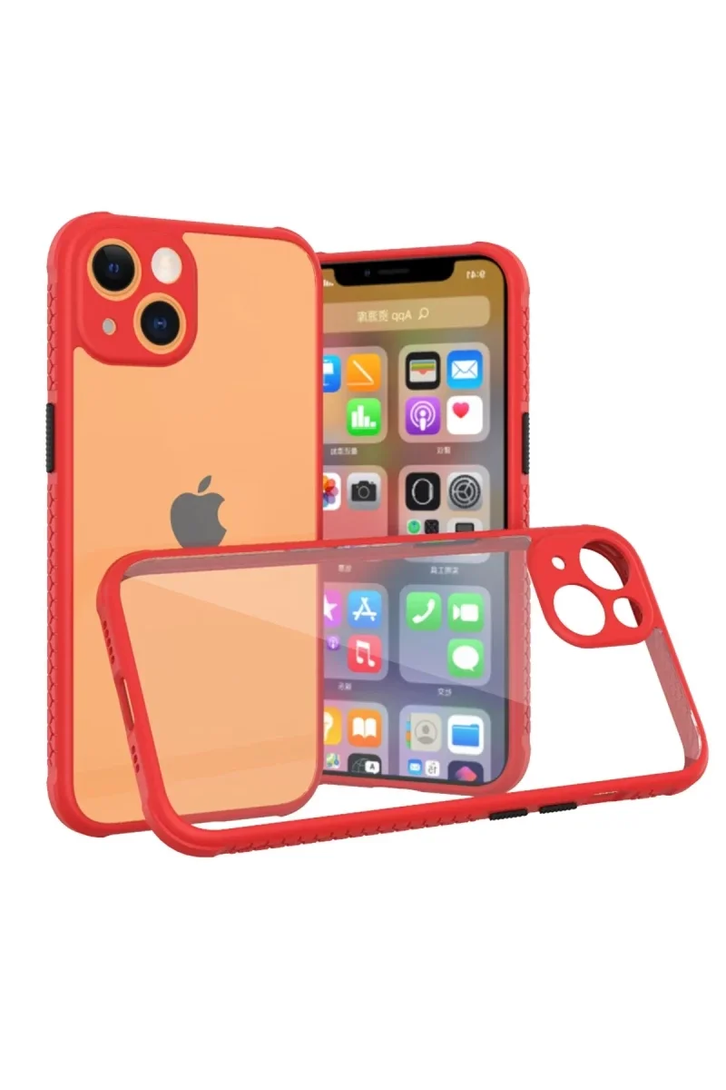 Apple iPhone 13 Mini Kılıf Miami Şeffaf Silikon - Kırmızı Fiyatı, Yorumları ve Özellikleri