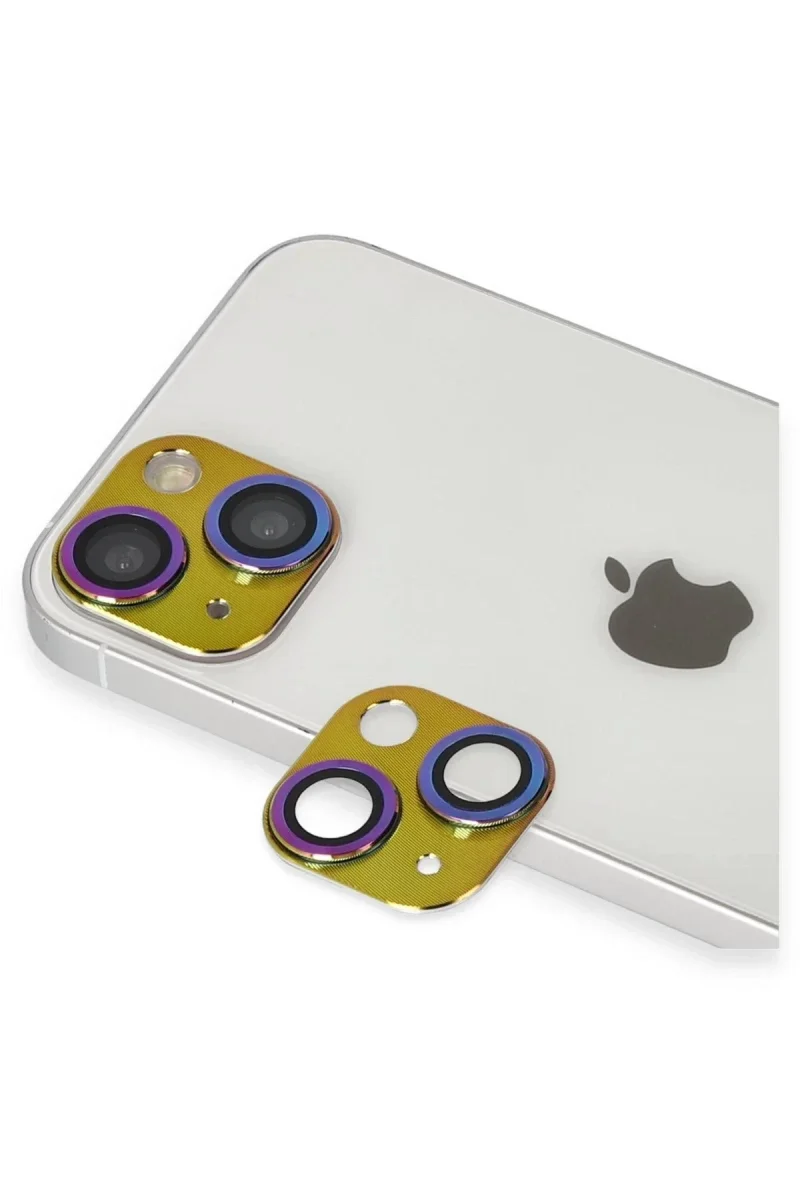 Apple iPhone 13 Pers Alüminyum Kamera Lens - Rainbow Apple iPhone 13 Pers Alüminyum Kamera Lens - Rainbow
