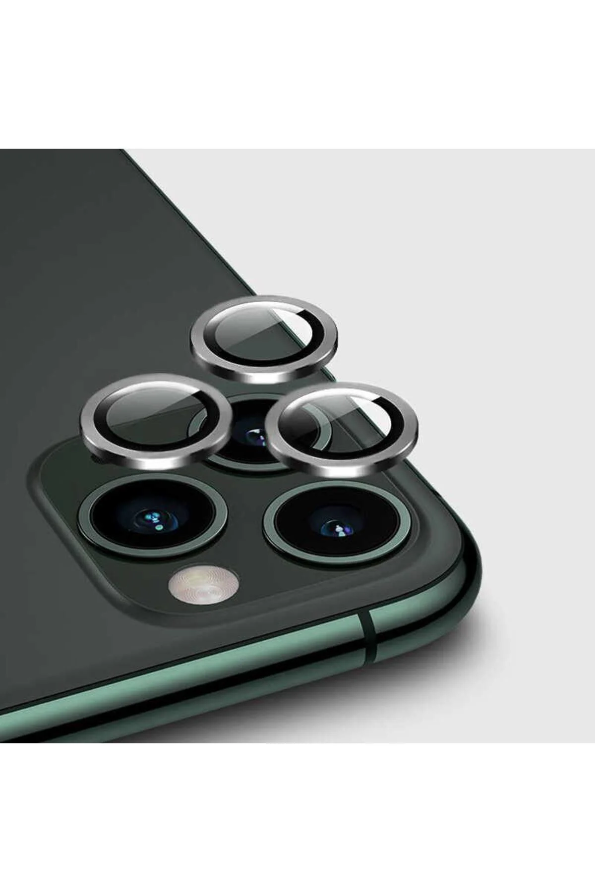 Apple iPhone 13 Pro 6.1'' Metal Çerçeveli Kamera Koruma Lensi Gümüş