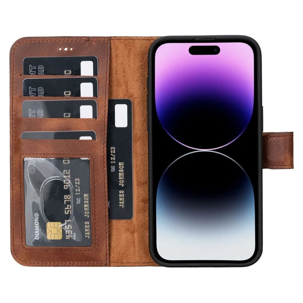 Apple iPhone 13 Pro Max Uyumlu Deri Cüzdanlı Kılıf MWWN TN02 Apple iPhone 13 Pro Max Uyumlu Deri Cüzdanlı Kılıf MWWN TN02
