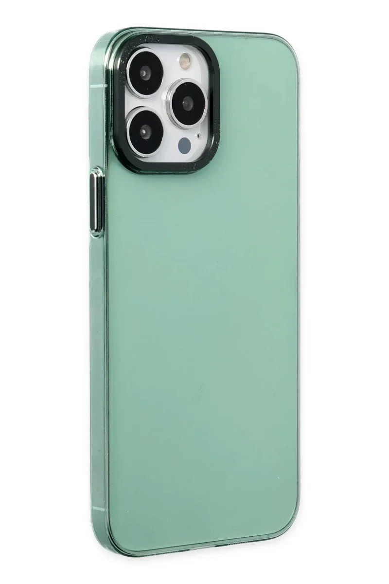 Apple iPhone 13 Pro Kılıf Anka PC Sert Metal Kapak - Yeşil