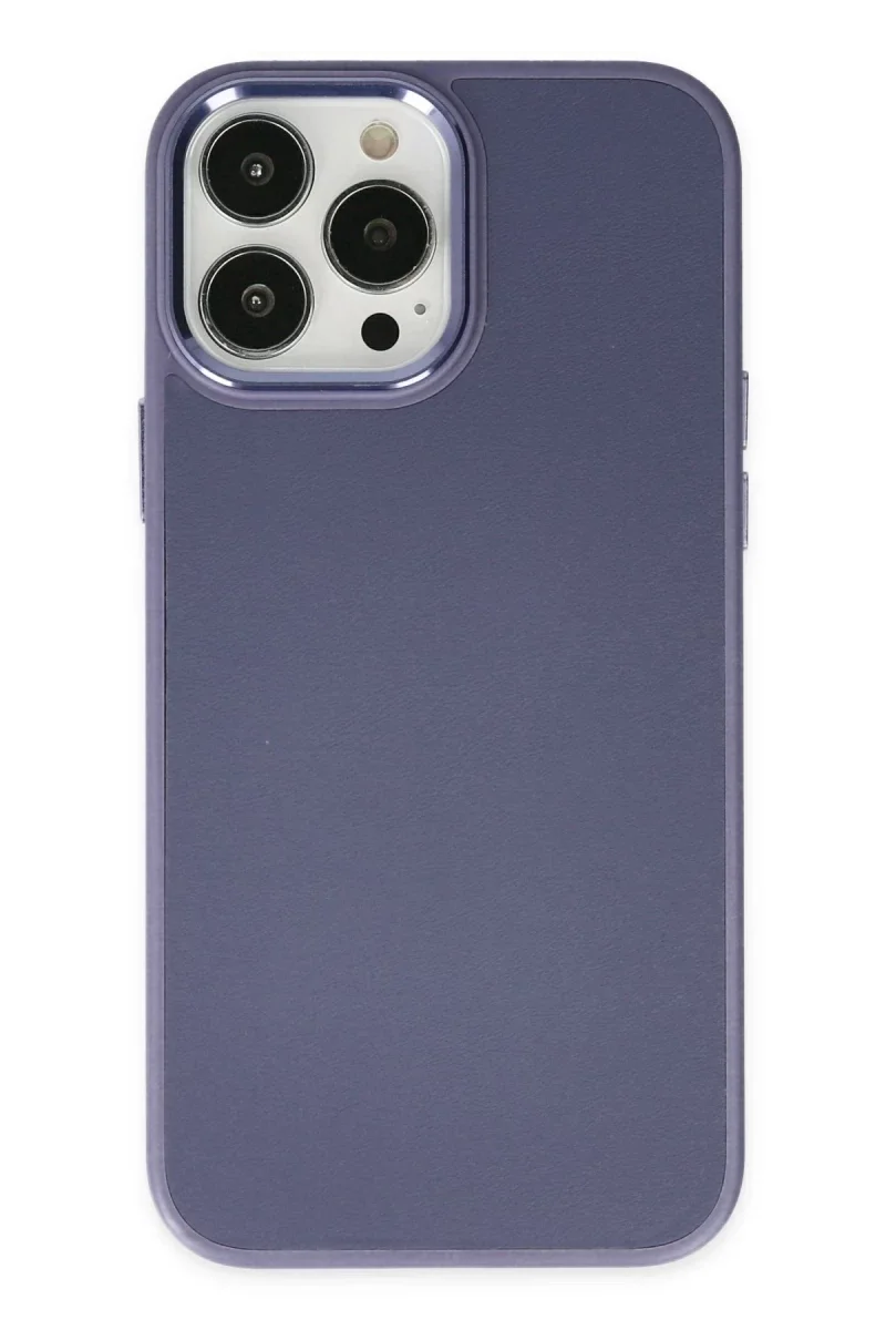 Apple iPhone 13 Pro Kılıf Asya Deri Silikon - Mor Apple iPhone 13 Pro Kılıf Asya Deri Silikon - Mor
