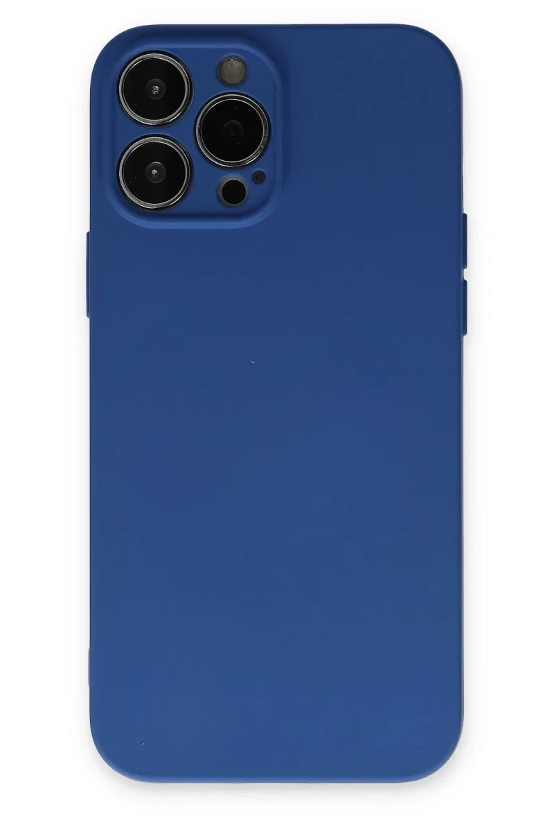 Apple iPhone 13 Pro Kılıf Nano içi Kadife Silikon - Lacivert Apple iPhone 13 Pro Kılıf Nano içi Kadife Silikon - Lacivert