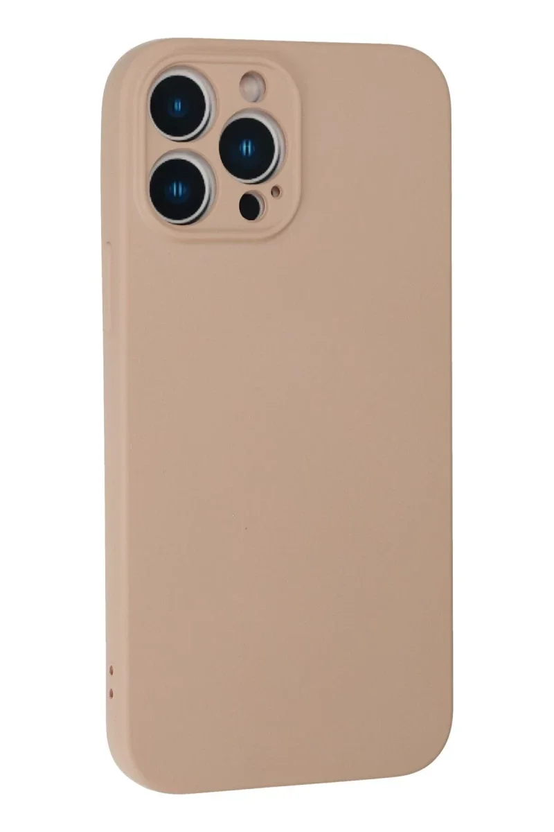 Apple iPhone 13 Pro Kılıf Nano içi Kadife Silikon - Pudra Apple iPhone 13 Pro Kılıf Nano içi Kadife Silikon - Pudra