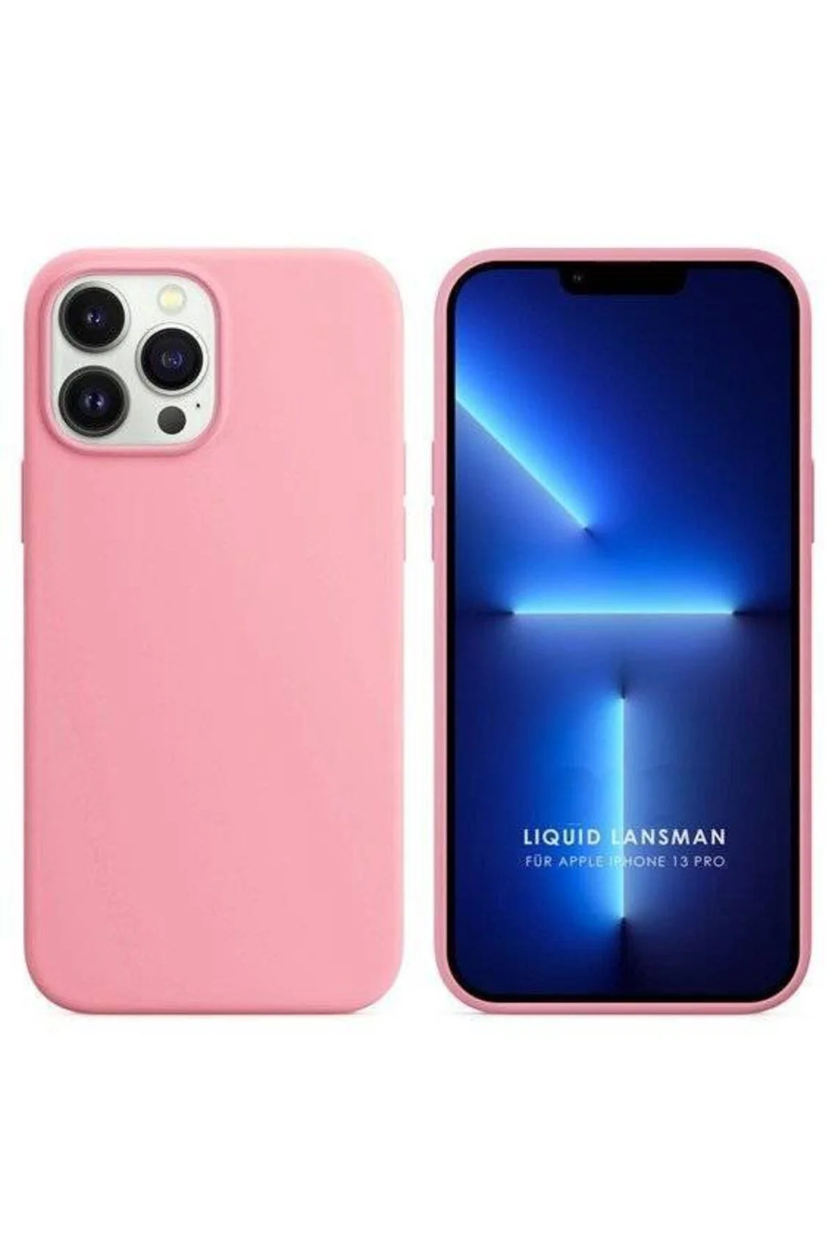 Apple iPhone 13 Pro 6.1'' Liquit Lansman Silikon Pembe