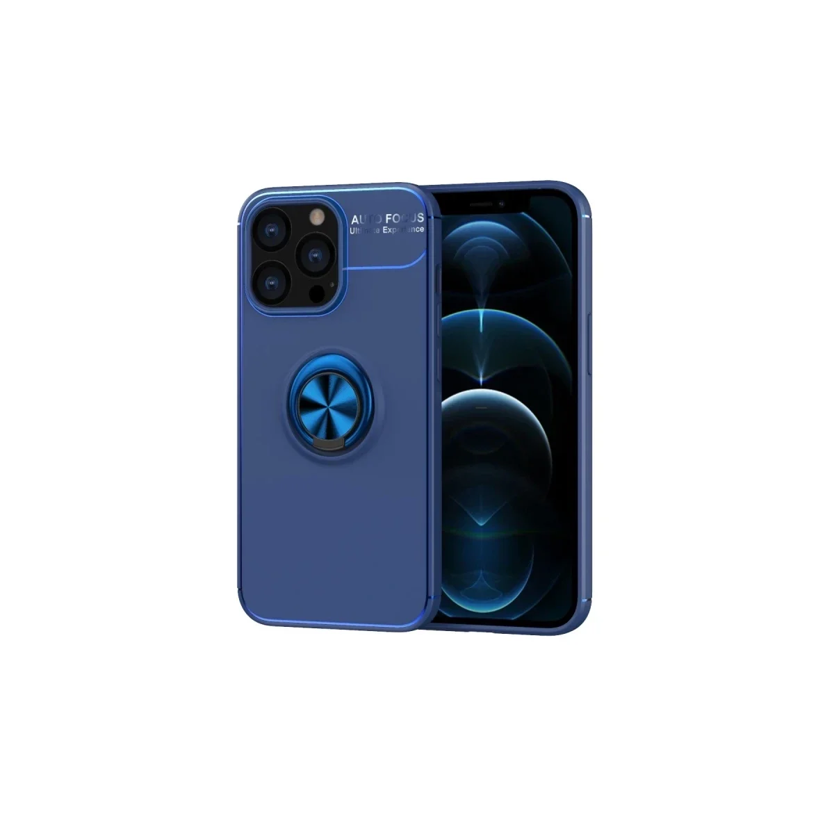 Apple iPhone 13 Pro Kılıf Range Yüzüklü Silikon - Mavi Apple iPhone 13 Pro Kılıf Range Yüzüklü Silikon - Mavi