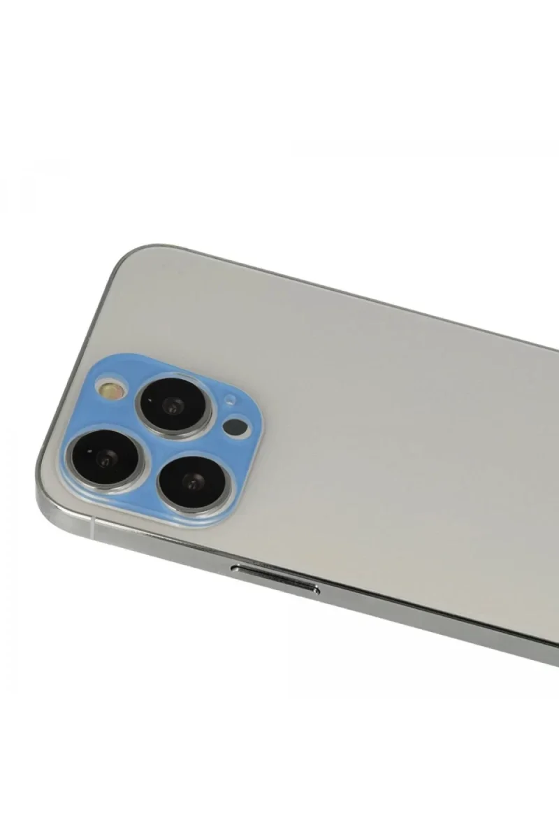 Apple iPhone 13 Pro Max Rainbow Kamera Lens Koruma Cam - Mavi Apple iPhone 13 Pro Max Rainbow Kamera Lens Koruma Cam - Mavi
