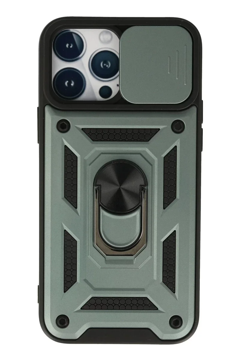 Apple iPhone 13 Pro Max Kılıf Pars Lens Yüzüklü Silikon - Yeşil Fiyatı, Yorumları ve Özellikleri