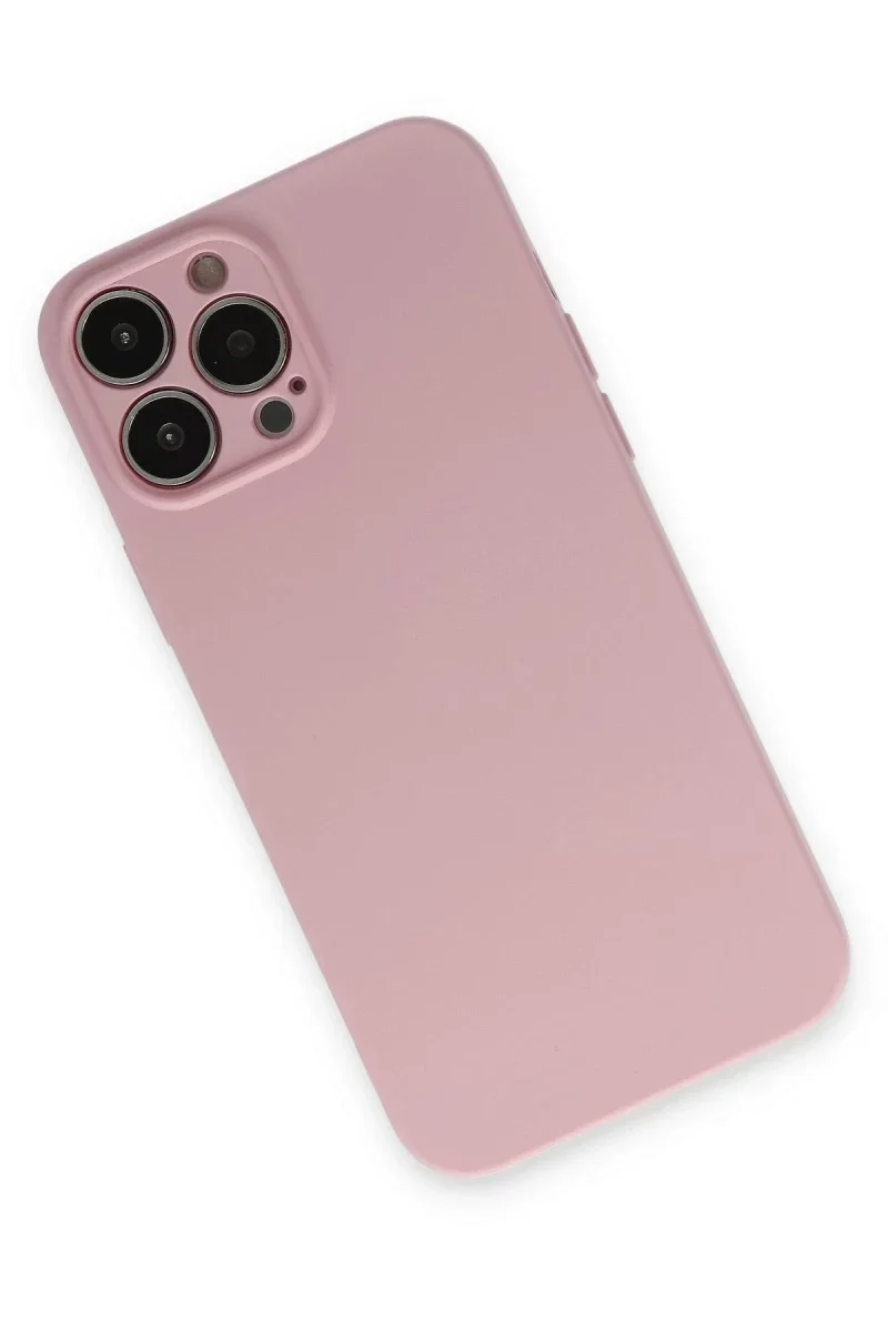 Apple iPhone 13 Pro Kılıf Nano içi Kadife Silikon - Pembe