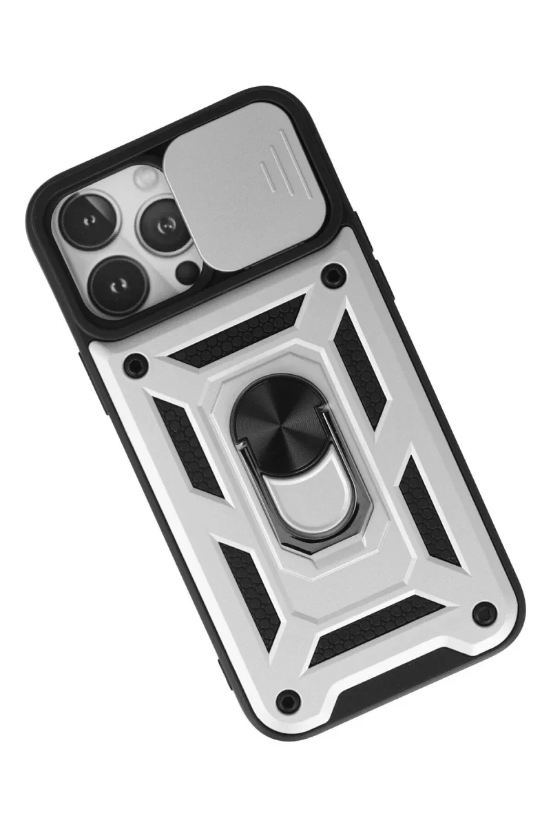 Apple iPhone 13 Pro Max Kılıf Pars Lens Yüzüklü Silikon - Gümüş Fiyatı, Yorumları ve Özellikleri