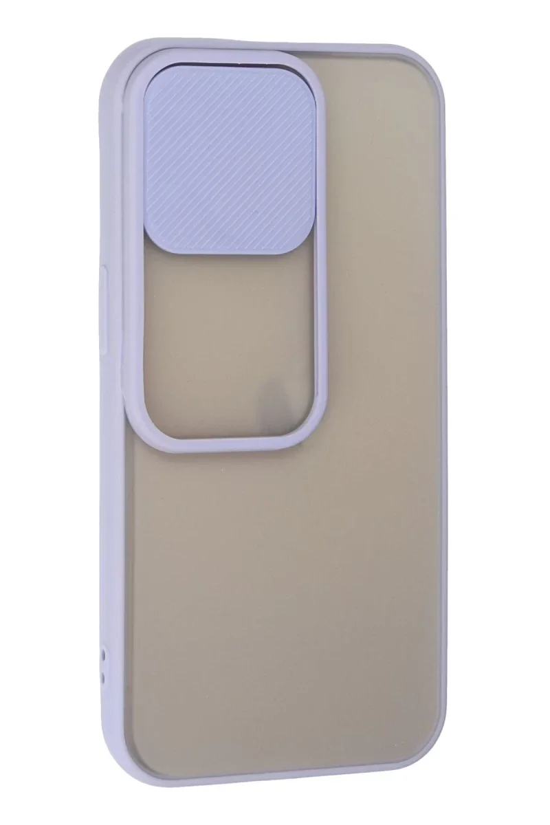 Apple iPhone 13 Pro Kılıf Palm Buzlu Kamera Sürgülü Silikon - Lila Apple iPhone 13 Pro Kılıf Palm Buzlu Kamera Sürgülü Silikon - Lila