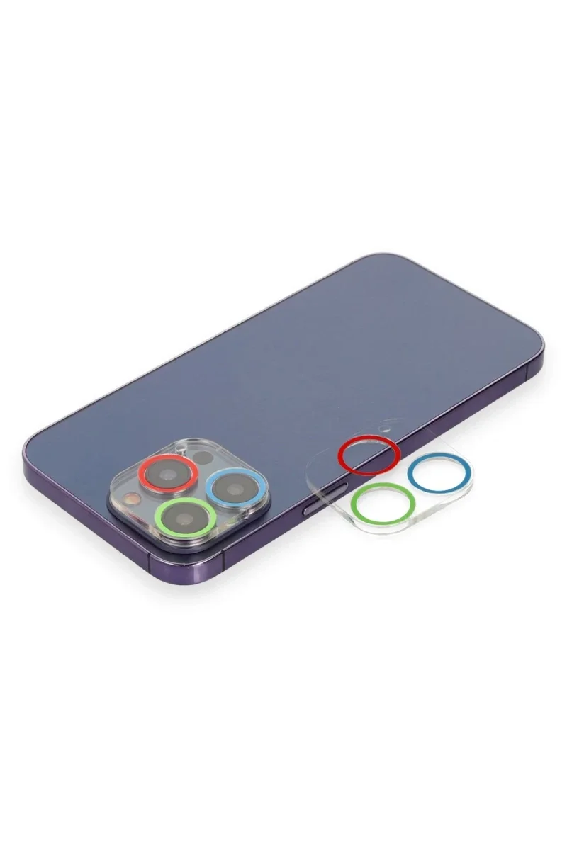 Apple iPhone 13 Pro Renkli Kamera Lens Koruma Cam - Mavi-Yeşil Apple iPhone 13 Pro Renkli Kamera Lens Koruma Cam - Mavi-Yeşil