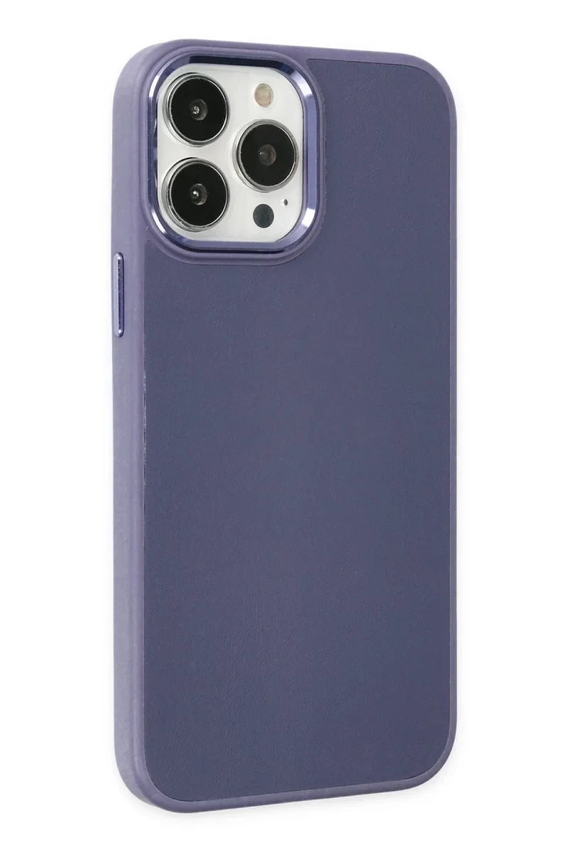 Apple iPhone 13 Pro Kılıf Asya Deri Silikon - Mor Apple iPhone 13 Pro Kılıf Asya Deri Silikon - Mor