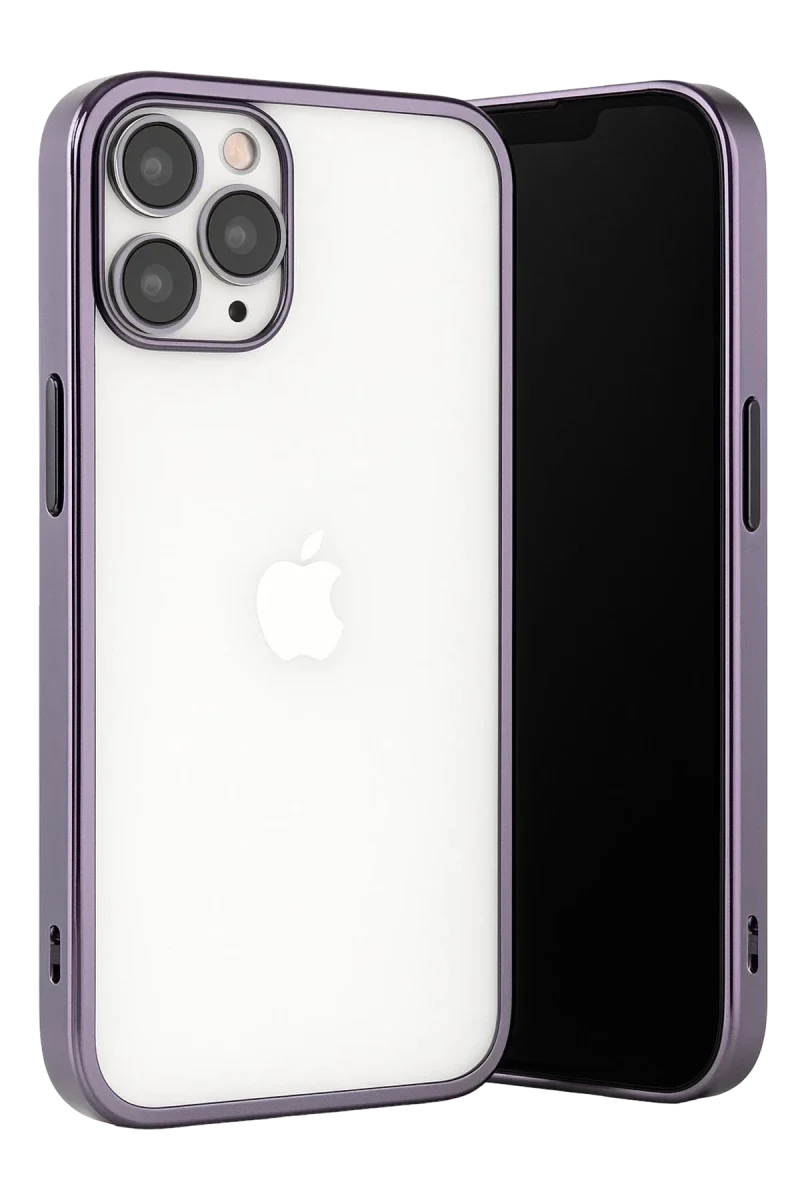 Apple iPhone 13 Pro Max Kılıf Razer Lensli Silikon - Mor