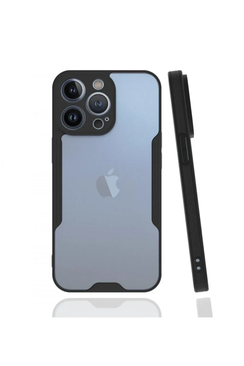 Apple iPhone 13 Pro Kılıf Platin Silikon - Siyah