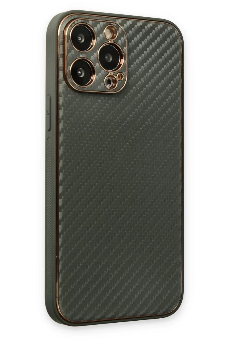 Apple iPhone 13 Pro Kılıf Coco Karbon Silikon - Füme Apple iPhone 13 Pro Kılıf Coco Karbon Silikon - Füme