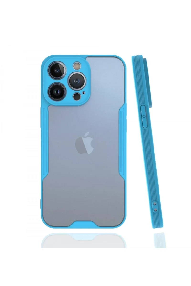 Apple iPhone 13 Pro Kılıf Platin Silikon - Mavi