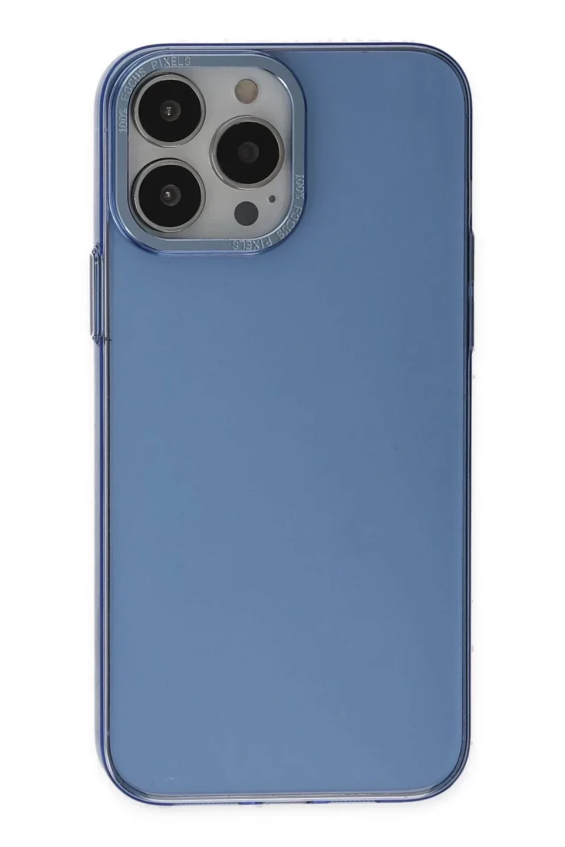 Apple iPhone 13 Pro Kılıf Anka PC Sert Metal Kapak - Mavi