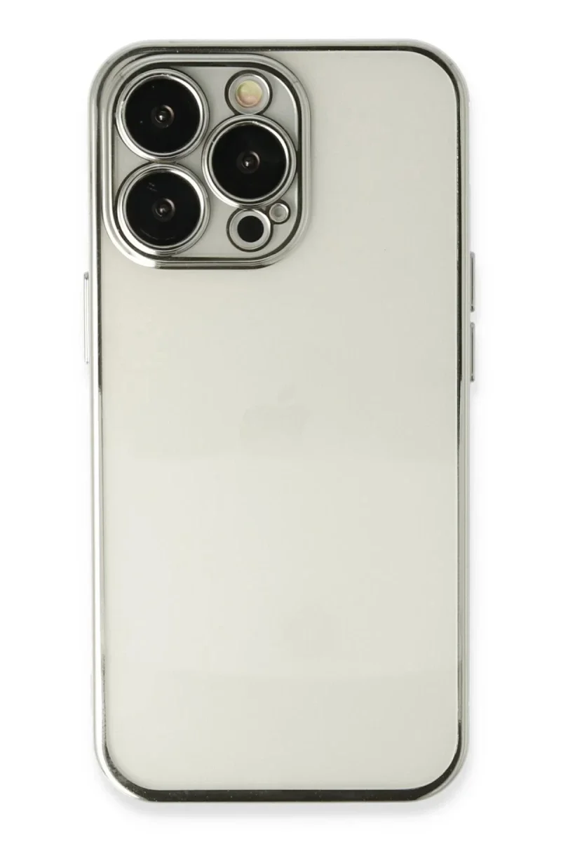 Apple iPhone 13 Pro Kılıf Razer Lensli Silikon - Gümüş Apple iPhone 13 Pro Kılıf Razer Lensli Silikon - Gümüş