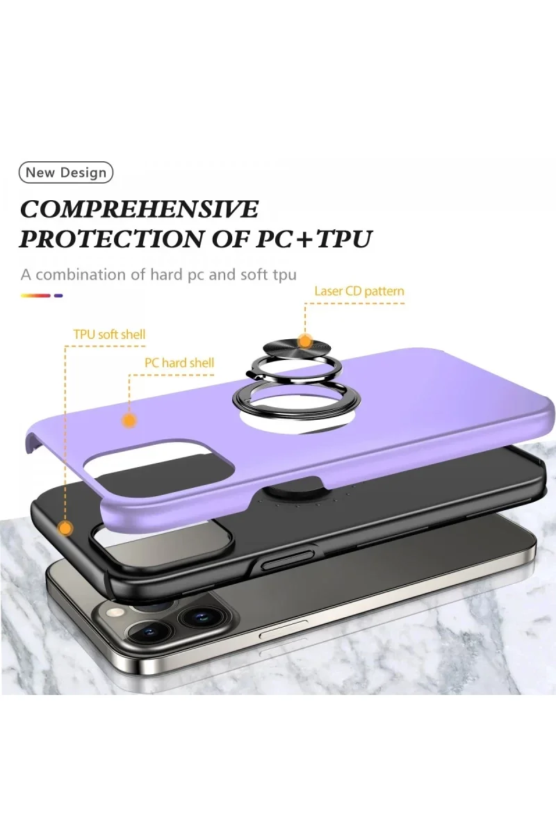 Apple iPhone 13 Pro Max Kılıf Elit Yüzüklü Kapak - Mor Fiyatı, Yorumları ve Özellikleri