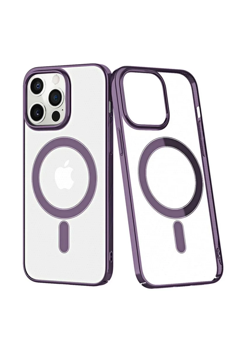 Apple iPhone 13 Pro Kılıf Element Magneticsafe Sert Kapak - Derin Mor