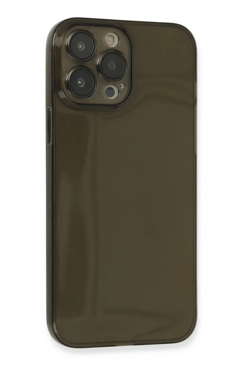 Apple iPhone 13 Pro Max Kılıf Fly Lens Silikon - Siyah