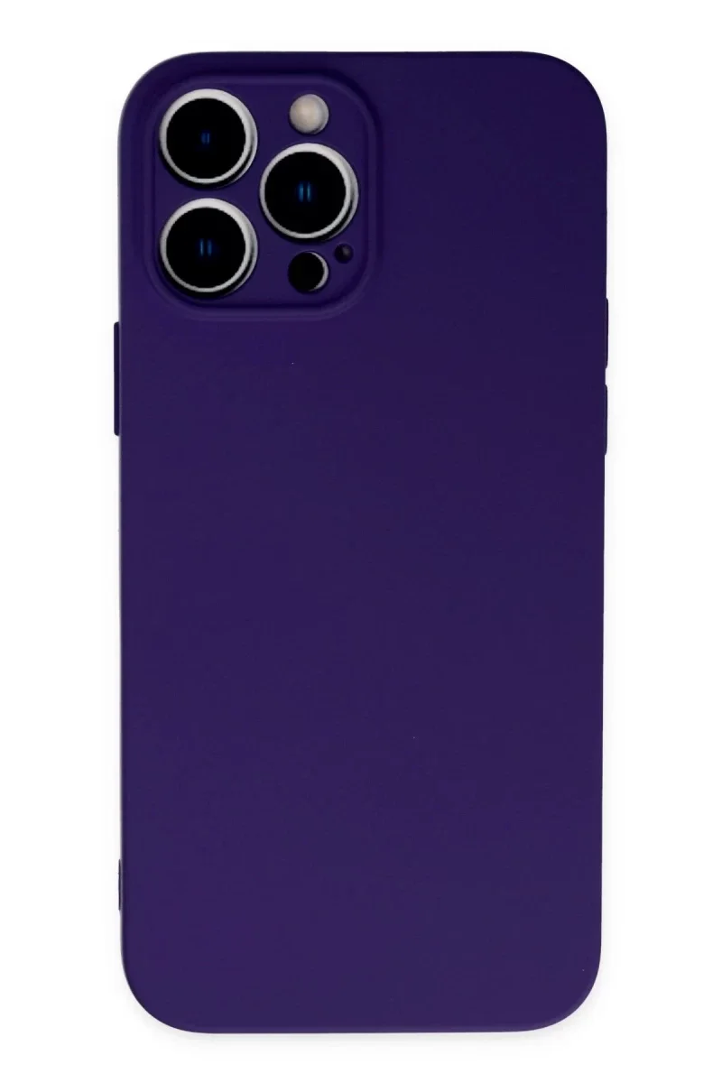 Apple iPhone 13 Pro Kılıf Nano içi Kadife Silikon - Mor Apple iPhone 13 Pro Kılıf Nano içi Kadife Silikon - Mor