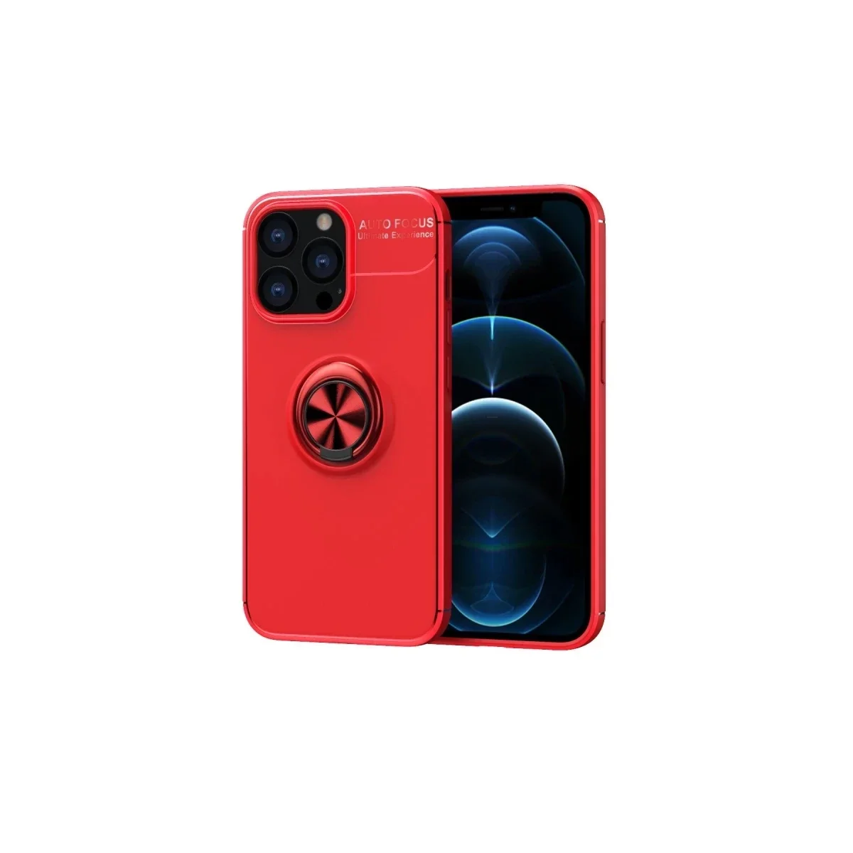 Apple iPhone 13 Pro Kılıf Range Yüzüklü Silikon - Kırmızı Apple iPhone 13 Pro Kılıf Range Yüzüklü Silikon - Kırmızı