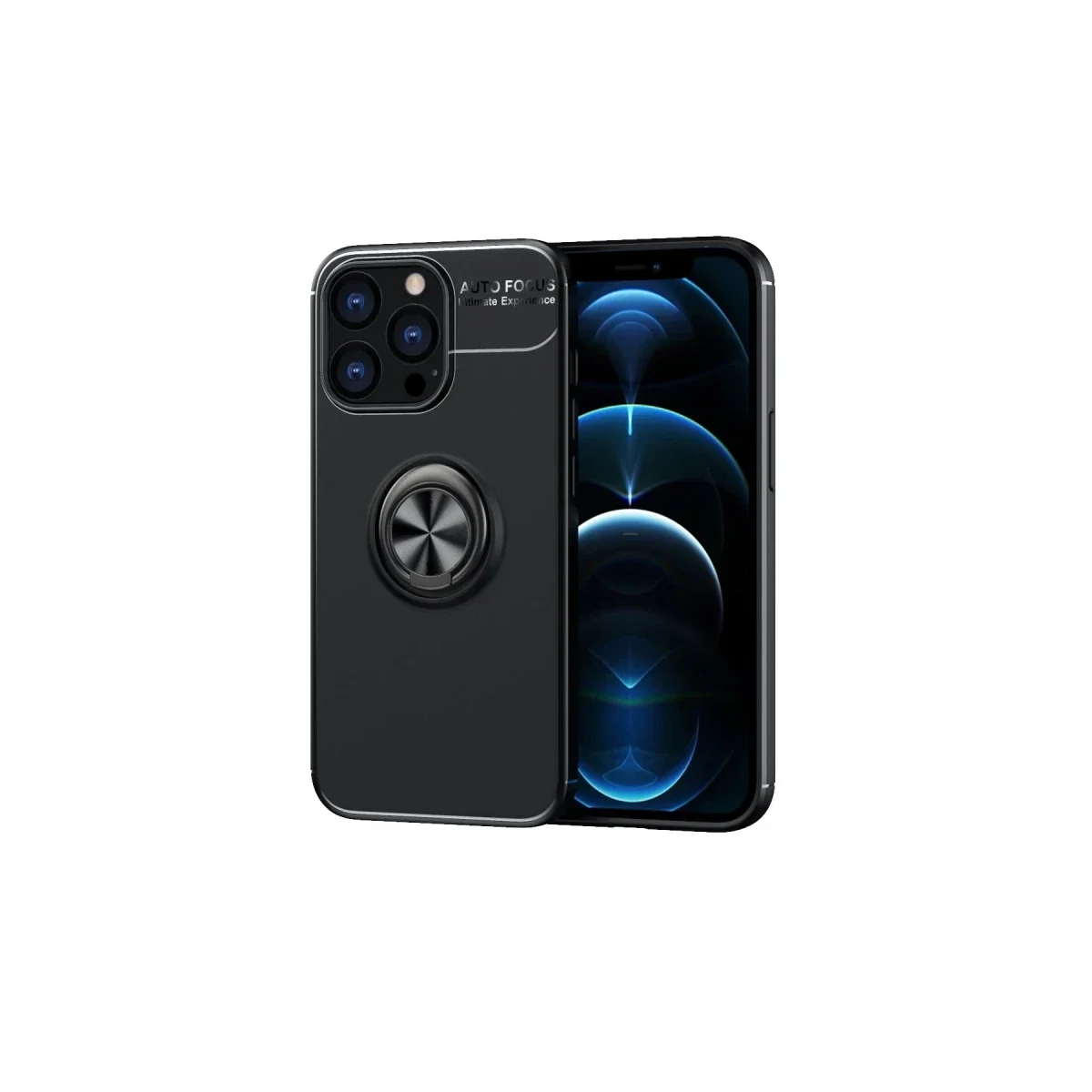 Apple iPhone 13 Pro Kılıf Range Yüzüklü Silikon - Siyah Apple iPhone 13 Pro Kılıf Range Yüzüklü Silikon - Siyah