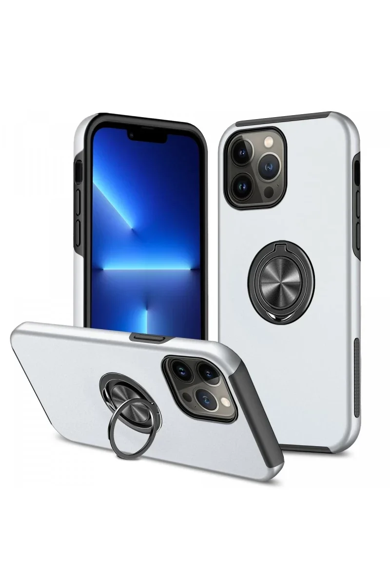 Apple iPhone 13 Pro Kılıf Elit Yüzüklü Kapak - Gümüş Fiyatı, Yorumları ve Özellikleri