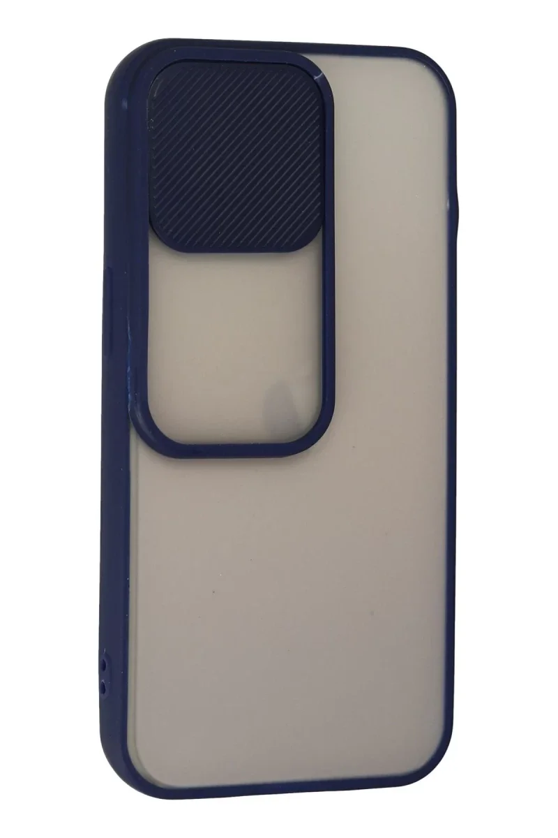 Apple iPhone 13 Pro Kılıf Palm Buzlu Kamera Sürgülü Silikon - Lacivert Apple iPhone 13 Pro Kılıf Palm Buzlu Kamera Sürgülü Silikon - Lacivert