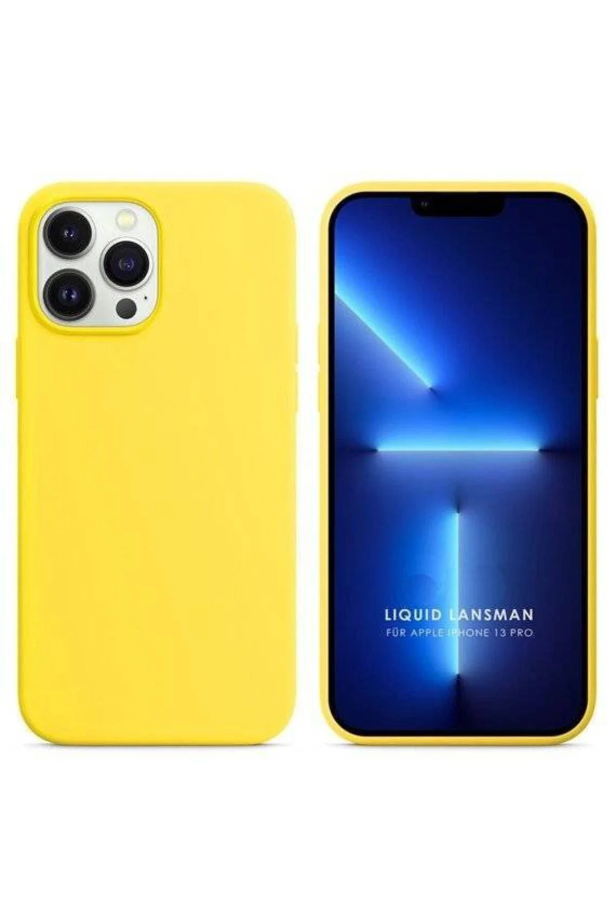 Apple iPhone 13 Pro Max 6.7'' Liquit Lansman Silikon Sarı
