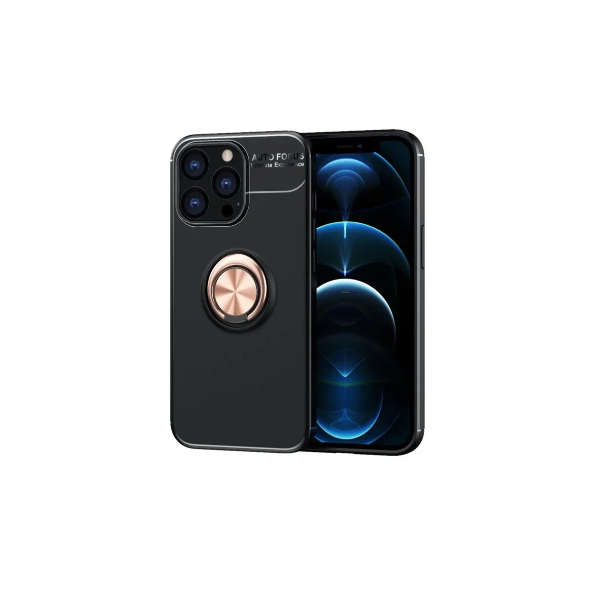 Apple iPhone 13 Pro Kılıf Range Yüzüklü Silikon - Siyah-Gold Fiyatı, Yorumları ve Özellikleri