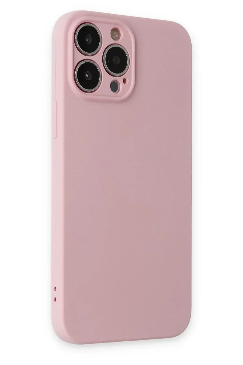Apple iPhone 13 Pro Kılıf Nano içi Kadife Silikon - Pembe