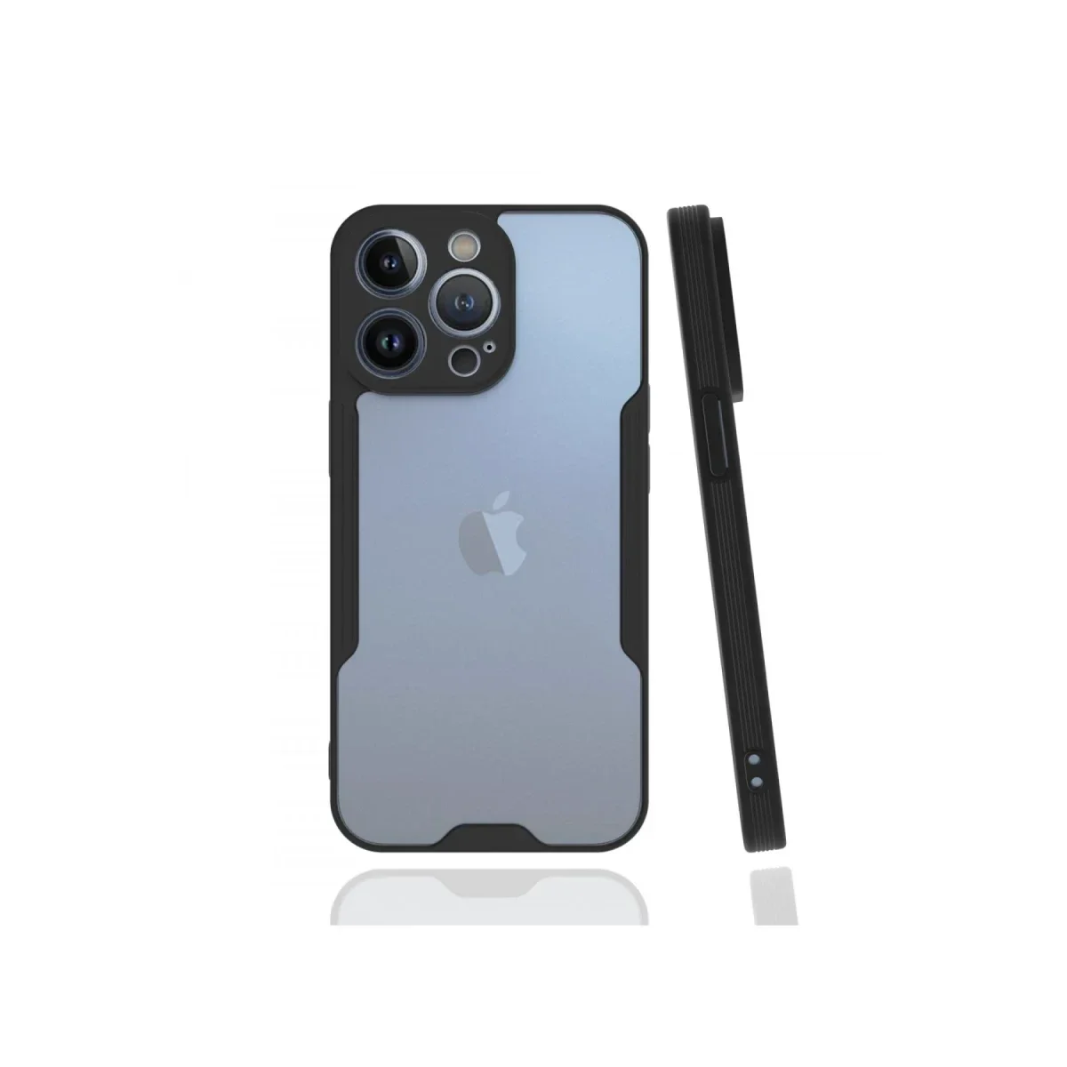Apple iPhone 13 Pro Kılıf Platin Silikon - Siyah