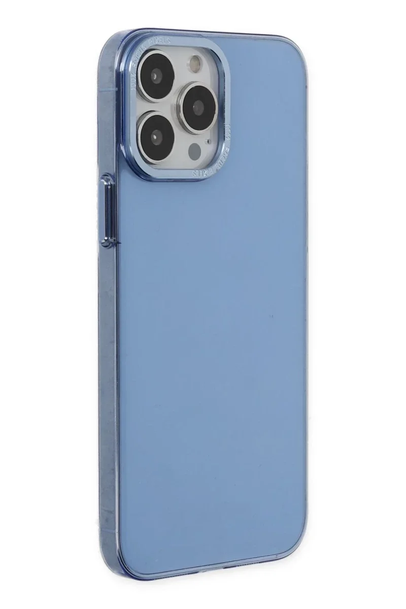 Apple iPhone 13 Pro Kılıf Anka PC Sert Metal Kapak - Mavi